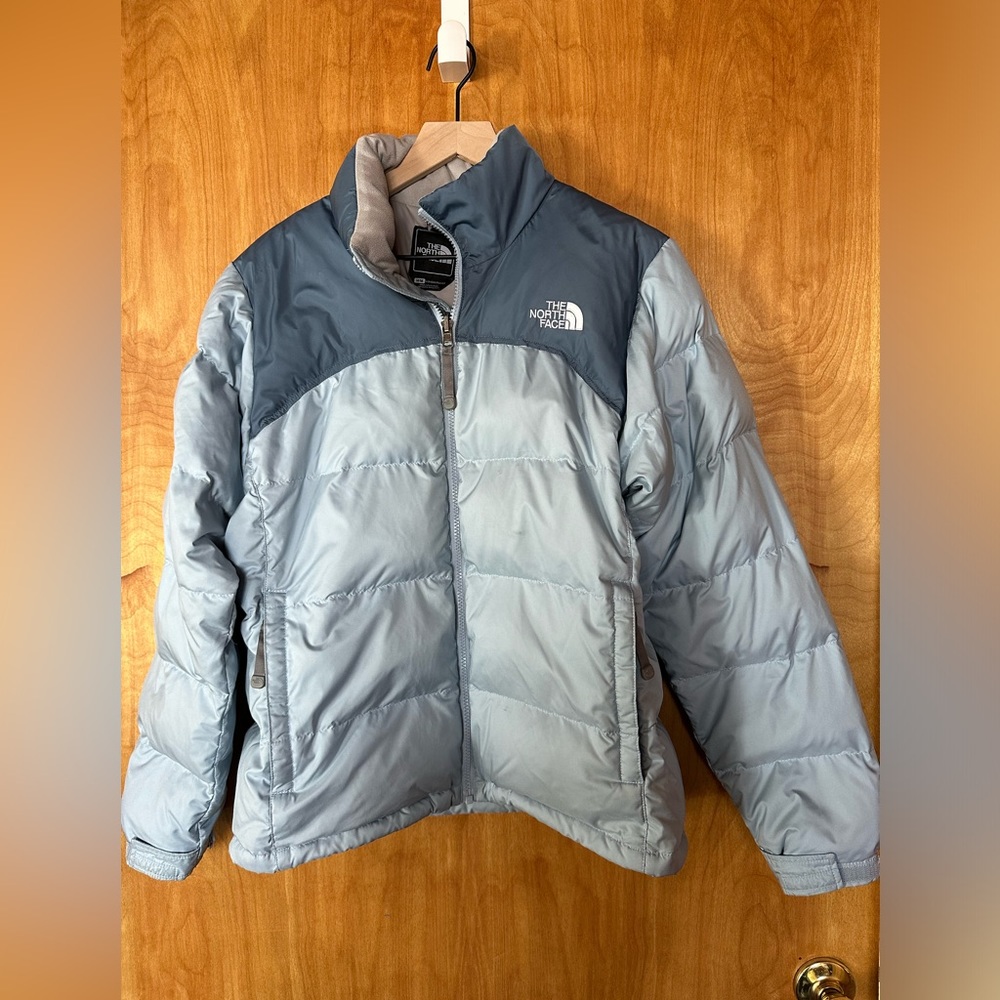 North Face Blue Vintage 96 Retro Nuptse Womens Med Puffer Jacket 700 Down Coat